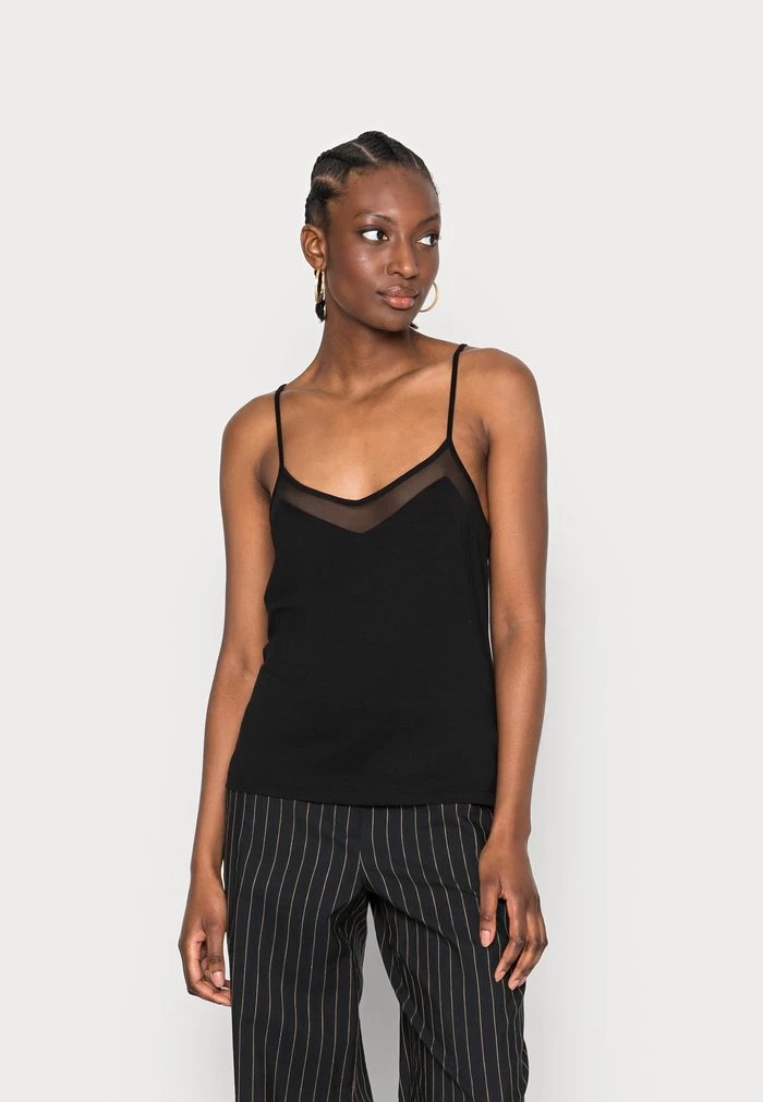 T-Shirt ANNA FIELD Anna Field Top Noir Femme | FFI-3768332